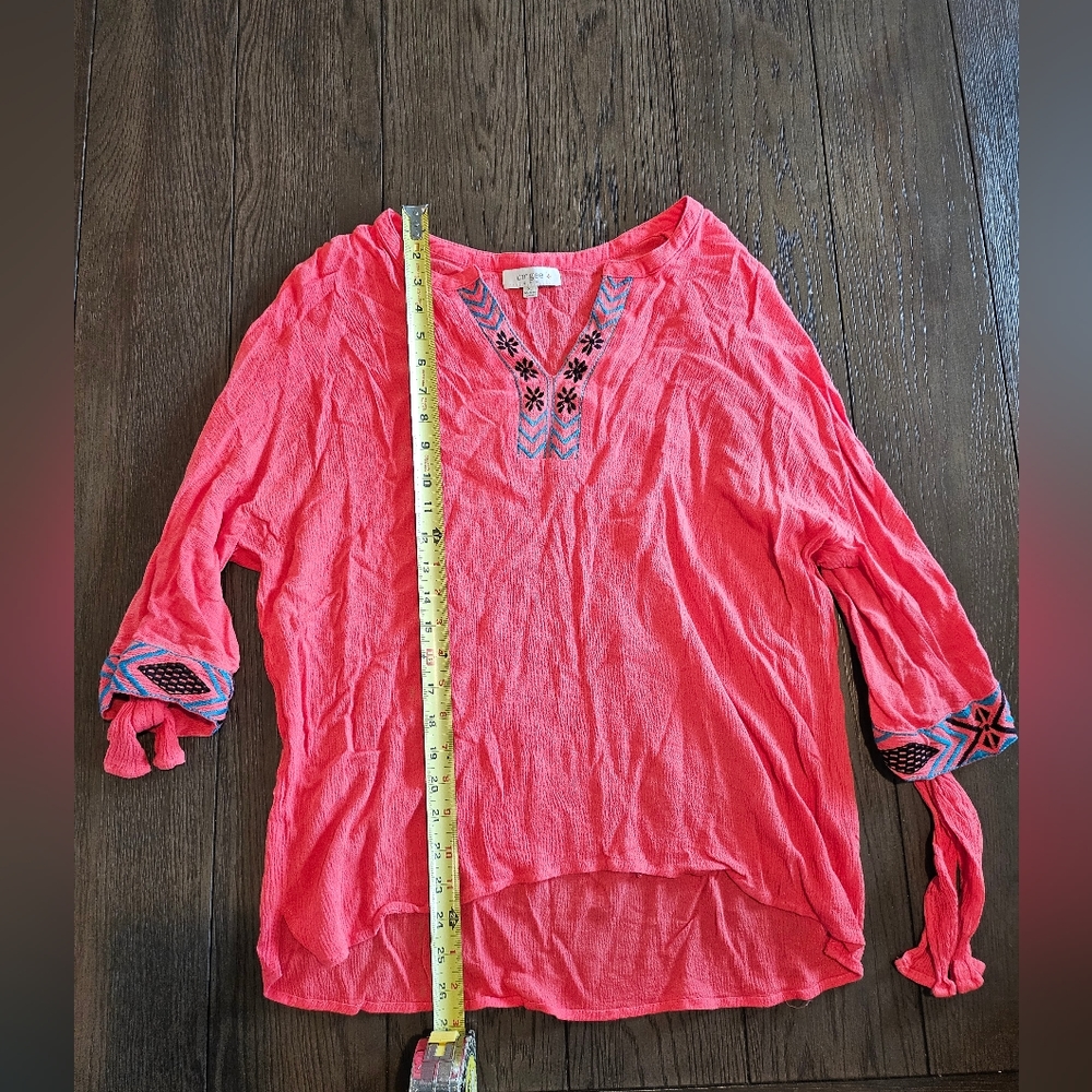 Umgee Boho arm tie spring blouse